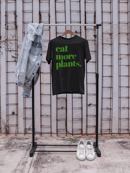 Vegan Black Tshirt Eat More Plants